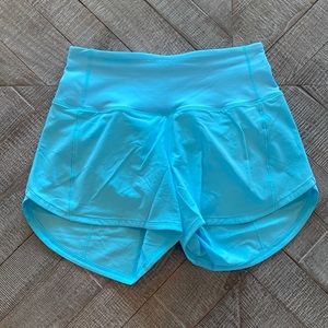 Lululemon Speed Up High-Rise Lined Short 4”, Cyan